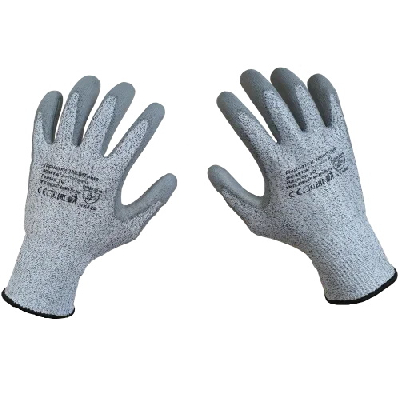 Перчатки для защиты от механических воздействий и порезов DY110DG-PU, размер 8