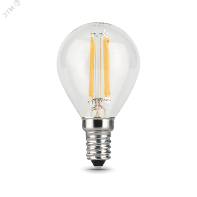 Лампа Gauss Filament Шар 7W 550lm 2700К Е14 LED 1/10/50