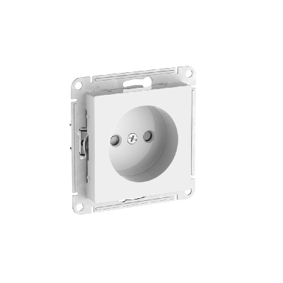 ATLASDESIGN РОЗЕТКА без заземления со шторками, 16А, быстрозажимные клеммы, БЕЛЫЙ
