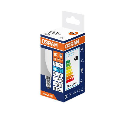 Лампа светодиодная шар LED 10Вт 806Лм 6500К Е14 170-250В OSRAM LONG LIFE