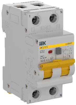KARAT Выключатель автоматический дифференциального тока АВДТ32EM 1P C32 30мА тип AC IEK