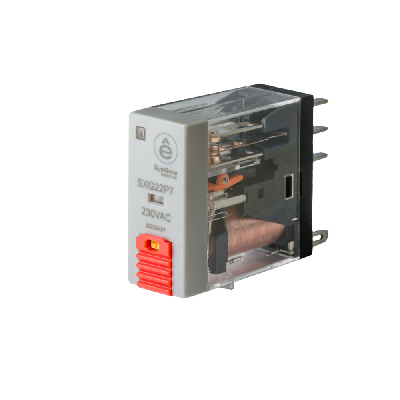 Реле 8 A 2CO 230 VAC тест кнопка LED