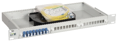 Кросс 1U укомплектованный LC (duplex) 16шт (OS2)