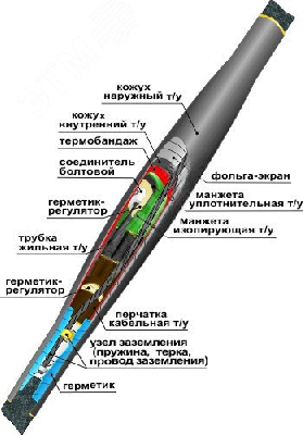 Муфта кабельная соединительная 10СТп(тк)-3х(70-120) с соединителями болтовыми