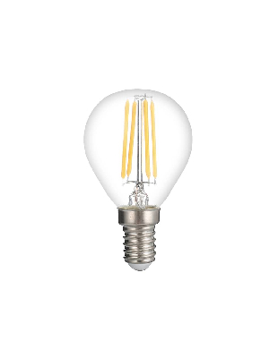 Лампа светодиодная декоративная LED 8w E14 4000K  ша р прозрачный филамент 230/50 Jazzway