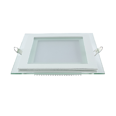 Светильник светодиодный даунлайт ДВО 12 Вт 990 лм 4000К AC 220В IP20 квадрат 160х160х36мм монт разм 118х118мм Алюминий с декоративным стеклом Glass