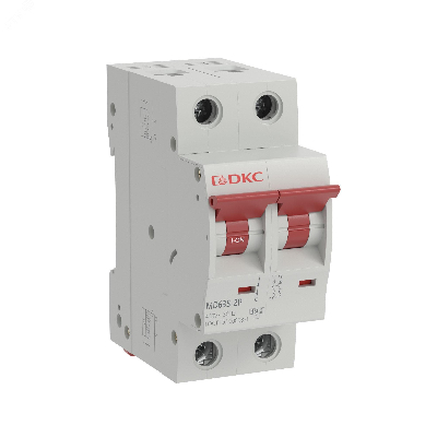 Выключатель автоматический двухполюсный 16А C MD63S-2PC16 4,5кА