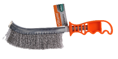 Корщетка со стальной щетиной и пластиковой рукояткой