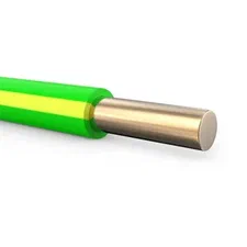 Провод силовой ПУВ 1х1.5 желто-зеленый однопроволочный 100м