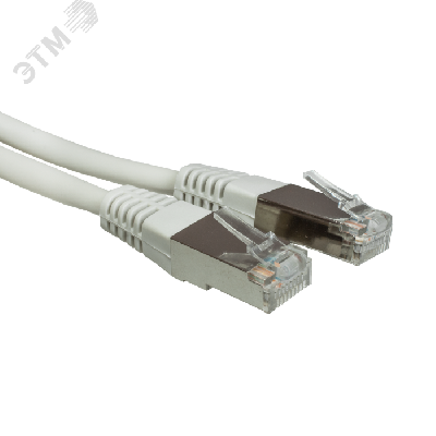 Патч-корд SUPRLAN FTP 5e 4x2 26AWG (7x0.16mm) Cu LSZH серый 1м