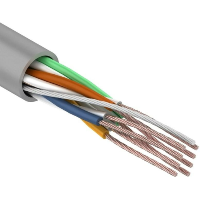 Витая пара U/UTP 4PR 24AWG CAT5e PATCH PVC IN серый 305 м