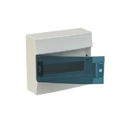Щит распределительный навесной ЩРн-п-12 пластиковый Mistral41 зеленая прозрачная дверь с клеммами IP41
