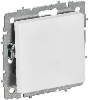 BRITE Выключатель 1-клавишный 10А ВС10-1-0-БрАБ арктический белый IEK