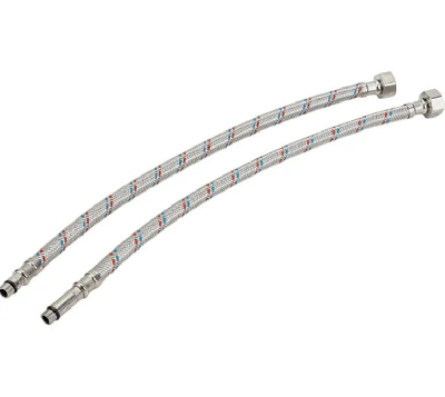 Гибкая подводка для смесителей М10х18+М10х35 1/2 50 см нерж сталь пара