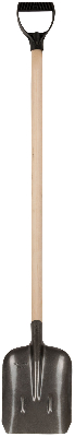 Лопата совковая, ''рельсовая сталь'', с деревянным черенком 235х350х1420 мм