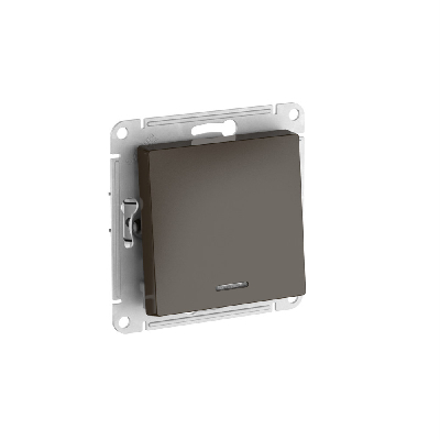 ATLASDESIGN 1-клавишный ПЕРЕКЛЮЧАТЕЛЬ с подсветкой, сх.6а, 10АХ, быстрозажимные клеммы, МОККО