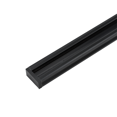 Шинопровод черный (пластик) 1м PTR P 1M-BL с токоподводом и заглушкой