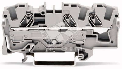 Клемма трехпроводная проходная 0.5-6(10)мм.кв. на DIN рейку