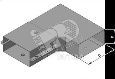 Короб угловой горизонтальный У1109 У3