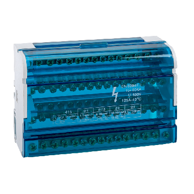 Шина 'N' нулевая на DIN-рейку в корпусе-4х15групп