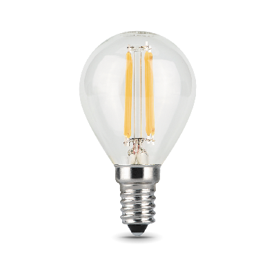 Лампа светодиодная филаментная LED 9 Вт 680 лм 2700К AC150-265В E14 шар P45 теплая  Black Filament Gauss