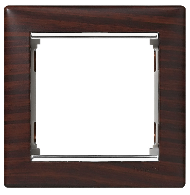 VALENA Рамка 1 пост темное дерево/серебро