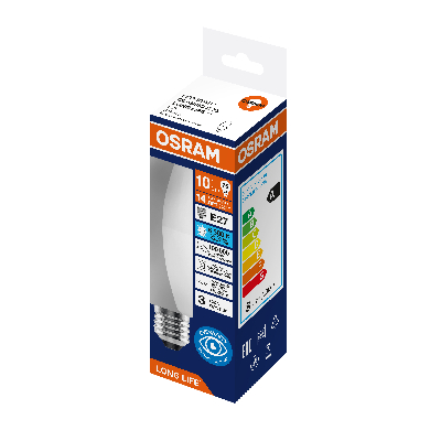 Лампа светодиодная свеча 10Вт 806Лм 6500К Е27 170-250В OSRAM LONG LIFE