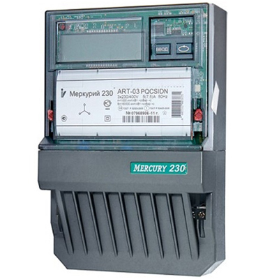 Счетчик электроэнергии Меркурий 230 ART-03 PQRSIDN трехфазный многотарифный 57,5 класс точности 0.5S/1.0 ЩЖКИ IrDA CAN/RS485 1 Тариф МСК