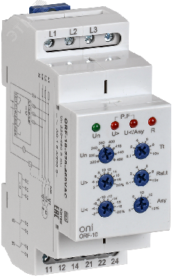 Реле фаз ORF-10 3ф. 2 конт. 220-460В AC