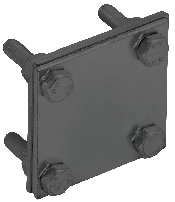 Зажим крестообразный с разделителем полоса-полоса 40 мм оцинкованная сталь TD