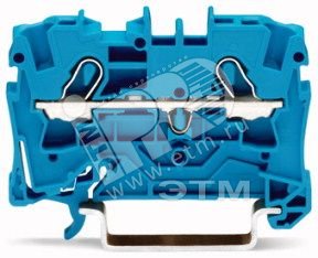 Клемма двухпроводная проходная 0.5-4(6)мм.кв. на DIN рейку