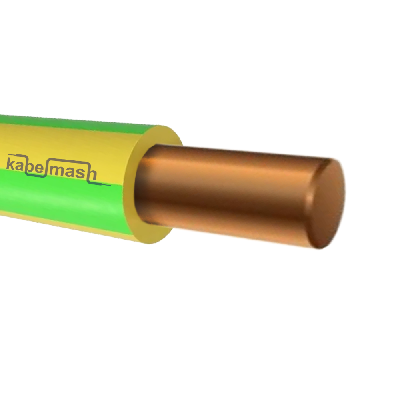 Провод силовой ПуВ 1х6ок желто-зеленый ТРТС однопроволочный