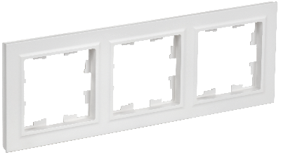 BRITE Рамка 3-местная РУ-3-БрАБ арктический белый IEK