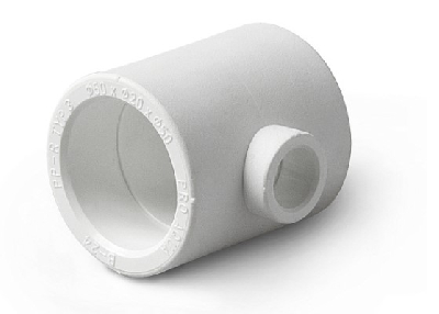 Тройник переходной 90x63x90 полипропиленовый PPR белый