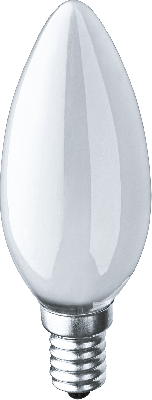 Лампа накаливания декоративная ДС 60вт B35 230в Е14 матовая (свеча)