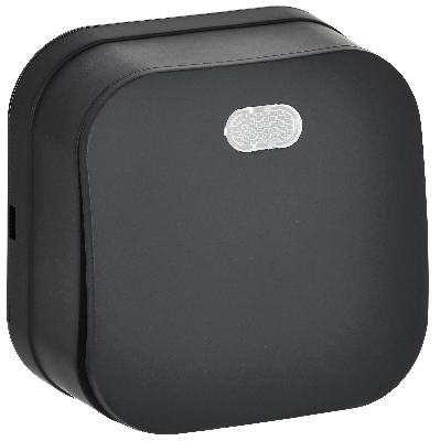 GLORY Выключатель 1-клавишный для открытой установки с индикацией 10А ВС20-1-1-ХЧм черный матовый IEK