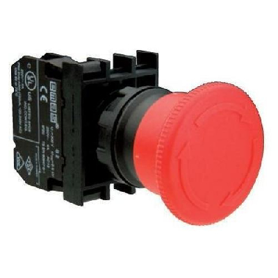 Кнопка аварийная Грибок 40мм (1НО+1НЗ), возврат поворотом, серия B (250В AC, 4А), IP50