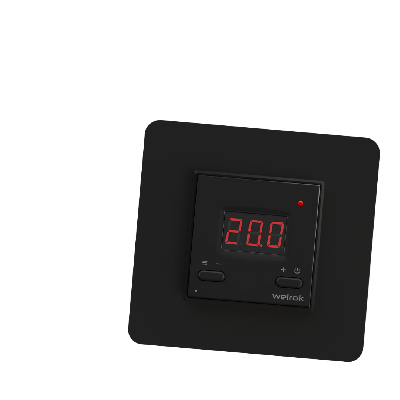 Терморегулятор для теплого пола умный, кнопочный, с Wi-fi, черный