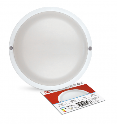 Светильник светодиодный герметичный СПП 1565-КРУГ 15 Вт 6500К 1350 Лм IP65 140мм IN HOME