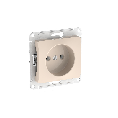 GLOSSA РОЗЕТКА без заземления, 16А, быстрозажимные клеммы, БЕЖЕВЫЙ