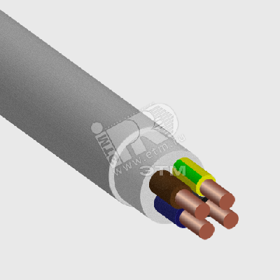 Кабель силовой NYM 4х4 (ок) (N) однопроволочный