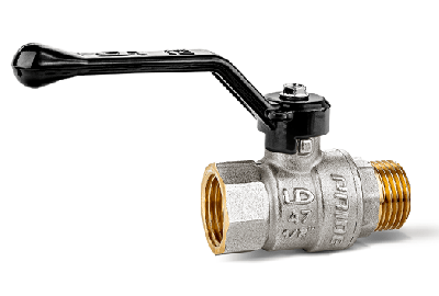 Кран шаровой латунный никелированный 47.32.В-Н.Р Ду 32 Ру 25 рычаг