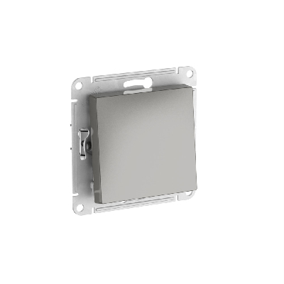 ATLASDESIGN 1-клавишный ВЫКЛЮЧАТЕЛЬ, сх.1, 10АХ, быстрозажимные клеммы, СТАЛЬ