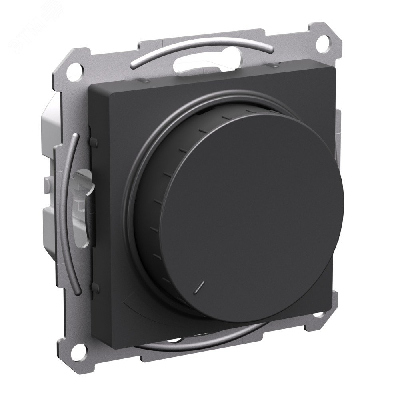 ATLASDESIGN СВЕТОРЕГУЛЯТОР (диммер) повор-нажим, LED, RC, 400Вт, мех., БАЗАЛЬТ