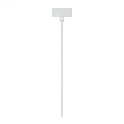 Хомут P6.6 маркировочный, белый 2,5x110, горизонтальная табличка над замком 20x9