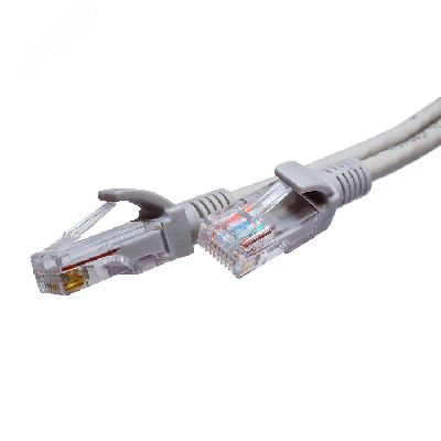 Патч-кордUTP 5e 4x2 26AWG (7x0.16mm) Cu LSZH серый 0,5м