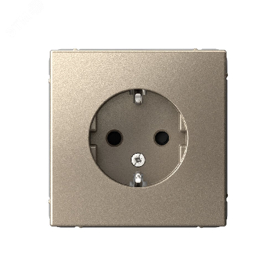 ARTGALLERY розетка с заземлением со шторками, 16А, механизм, шампань