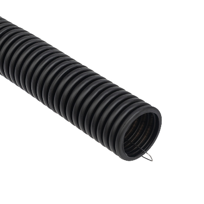 Труба гофрированная ПНД d-25мм, с зондом, черная (50 м)
