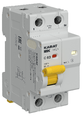 Устройство защиты от дугового пробоя c автоматическим выключателем 1P+N C 63A