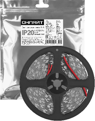 Лента светодиодная 4.8Вт/м 24В 4000К IP20 60 LED/м OLS-2835 5м